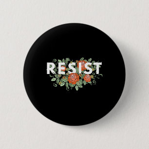 Vintage bloem weerstand anti-trump niet mijn presi ronde button 5,7 cm