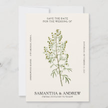 Vintage Bloemachtige Save The Date