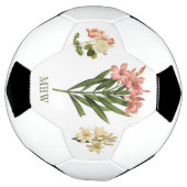 Vintage bloemen aangepast monogram voetbal (Gedraaid)