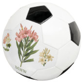 Vintage bloemen aangepast monogram voetbal (Drie kwart)