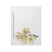 Vintage bloemen aangepaste monogram notitieblokken (Linkerzijde)