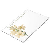 Vintage bloemen aangepaste monogram notitieblokken (Schuin)