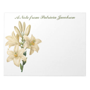 Vintage bloemen aangepaste monogram notitieblokken