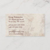 Vintage Bloemen Aanvankelijk P Visitekaartje (Achterkant)