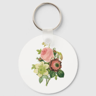 Vintage Bloemen, Anemone Rozen Clematis door Redou Sleutelhanger