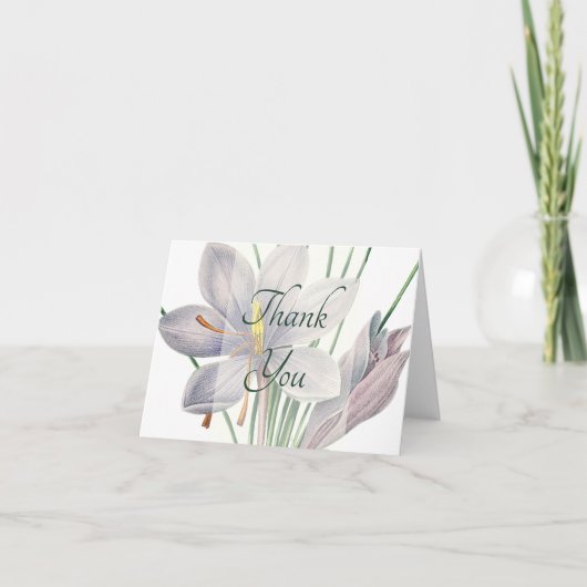 Vintage bloemen bedankkaart (Voorkant)