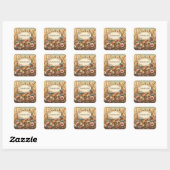 vintage bloemen bedankt sticker (Vel)