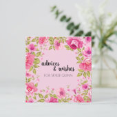Vintage Bloemen & Bladeren Frame - Vierkant 1 + te Kaart (Staand voorkant)