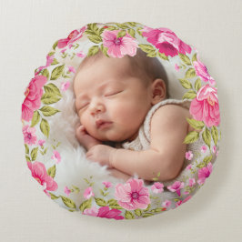Vintage Bloemen & Bladeren Frame - Vierkant 1 + te Rond Kussen