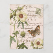 Vintage Bloemen Botanisch briefkaart (Voorkant)