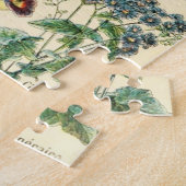 Vintage bloemen botanische grafiek legpuzzel (Zijkant)