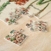 Vintage bloemen botanische grafiek legpuzzel (Zijkant)