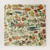 Vintage bloemen botanische grafiek legpuzzel (Horizontaal)