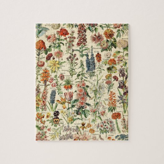 Vintage bloemen botanische grafiek legpuzzel (Verticaal)