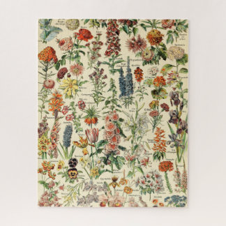 Vintage bloemen botanische grafiek legpuzzel