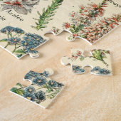 Vintage bloemen botanische grafiek legpuzzel (Zijkant)