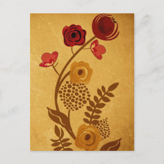 Vintage bloemen Briefkaart