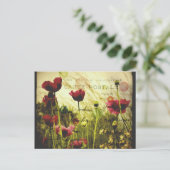 Vintage bloemen Briefkaart (Staand voorkant)
