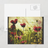 Vintage bloemen Briefkaart (Voorkant / Achterkant)
