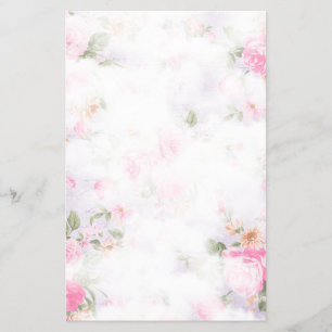 Vintage bloemen briefpapier flyer