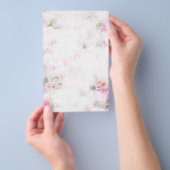 Vintage bloemen briefpapier flyer (Hand)