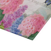 Vintage Bloemen Decoratieve Glassnijplank Snijplank (Hoek)