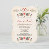 VINTAGE BLOEMEN DENNENKEGEL KERST JUBILEUM KAART (Staand voorkant)