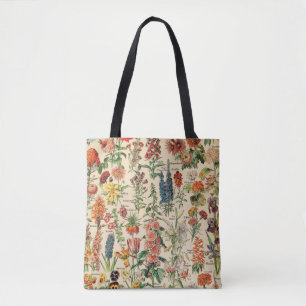 Vintage Bloemen door Adolphe Millot Tote Bag