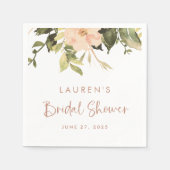 Vintage Bloemen | Elegante Bruiloftsborrel Servet (Voorkant)