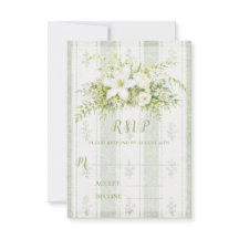 Vintage Bloemen Elegante Saliegroene Huwelijk