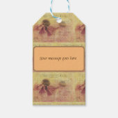 Vintage bloemen en muzieknots label cadeaulabel (Voorkant)