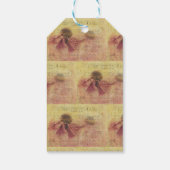 Vintage bloemen en muzieknots label cadeaulabel (Achterkant)
