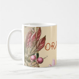Vintage Bloemen en Sinaasappels  Koffiemok