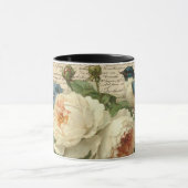 vintage bloemen en vogel mok (Midden)