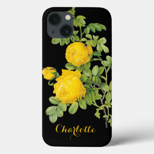 Vintage bloemen, gele rozen van Redoute Case-Mate iPhone Case