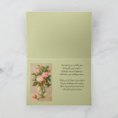 Vintage Bloemen Gelukkige Verjaardag Kaart (Binnen)