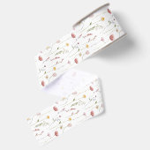 Vintage Bloemen Grosgrain Lint (Achterkant)