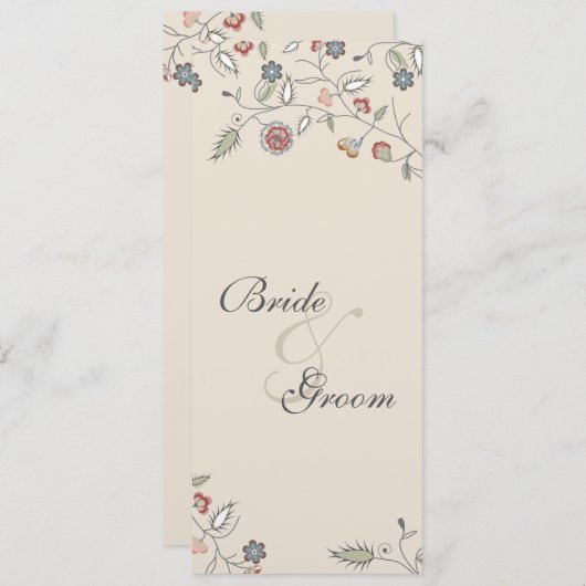 Vintage Bloemen het Scherpen Programma (Voorkant / Achterkant)