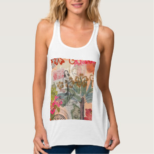Vintage Bloemen Hula Kleurrijk Hawaiaans Tropisch  Tanktop