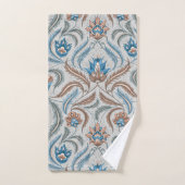 Vintage Bloemen in Grijs Bad Handdoek (Handdoek)
