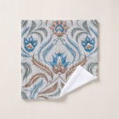 Vintage Bloemen in Grijs Bad Handdoek (Wasdoekje)