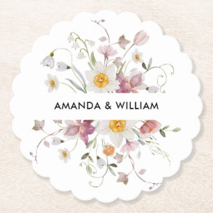 Vintage Bloemen  Kartonnen Onderzetters