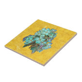 Vintage bloemen keramische tegel tegeltje (Zijkant)