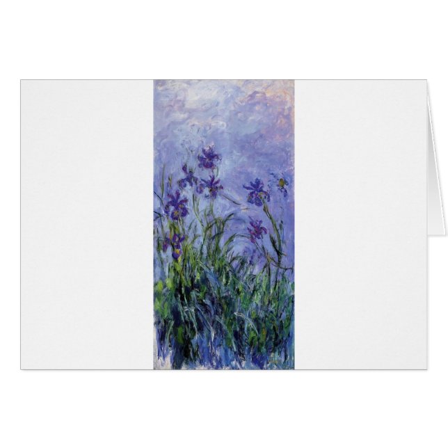 vintage bloemen lila-iris-1917 monet. (Voorkant Horizontaal)