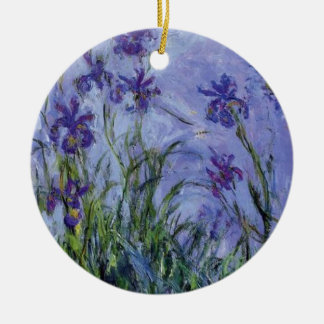 vintage bloemen lila-iris-1917 monet. keramisch ornament