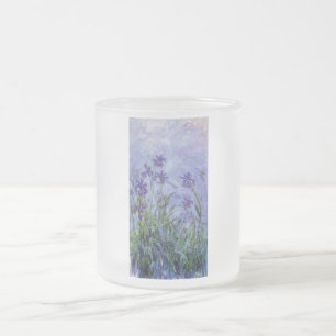 vintage bloemen lila-iris-1917 monet. matglas koffiemok