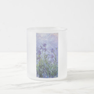 vintage bloemen lila-iris-1917 monet. matglas koffiemok