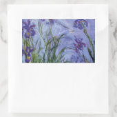 vintage bloemen lila-iris-1917 monet. rechthoekige sticker (Tas)