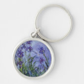 vintage bloemen lila-iris-1917 monet. sleutelhanger (Voorkant)