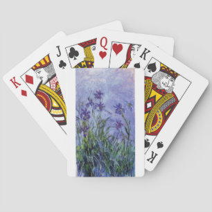 vintage bloemen lila-iris-1917 monet. speelkaarten